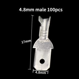100Pcs/lot 2.8/4.8/6.3mm Female and Male Crimp Terminal Connector Silver Car Speaker Electric Wire Connectors Set