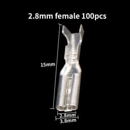 100Pcs/lot 2.8/4.8/6.3mm Female and Male Crimp Terminal Connector Silver Car Speaker Electric Wire Connectors Set