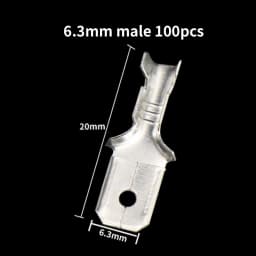 100Pcs/lot 2.8/4.8/6.3mm Female and Male Crimp Terminal Connector Silver Car Speaker Electric Wire Connectors Set