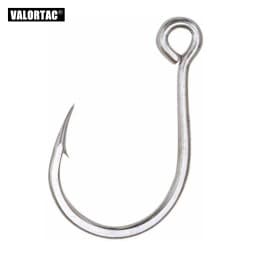 2/0 1/0 1 2 3 4 Big Eye Single Hook Inline FishHooks 12pcs/pack For Live Bait And Hardbait Single Fishing Hooks