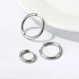 1 Pair Women/Man Stainless Steel Small Hoops Earring Piercing Ear Cartilage Tragus Simple Thin Circle Anti-allergic Ear Buckle