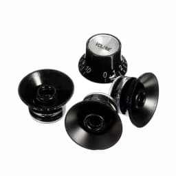 4pcs Guitar Top Hat Speed Control Knobs 2 Volumes & 2 Tones Silver Bell for LP SG Guitar
