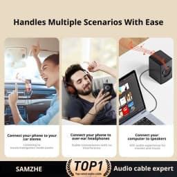SAMZHE Jack Aux Cable 3.5mm Audio Cord Aux Jack 3.5 Male to Male Cable Jack 3.5 Audio Cord for Phone Car Headphones Speaker MP3
