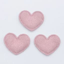 50Pcs/lot 35*30mm Padded Glitter Cloth Heart Appliques for DIY Hat Clothes Leggings Sewing Supplies Headwear Decor Patches