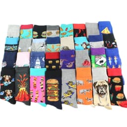 Animal Pug Elephant Lionu Funny Socks Men Chili Hamburg Pizza Crew Socks Harajuk Novelty Gift Sokken Unisex Skateboard Socks