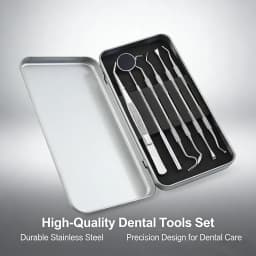 Reusable Portable Dental Oral Care Kit Teeth Cleaning Tools Set Professional Dentist Instruments for Home Travel Daily Use