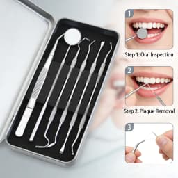 Reusable Portable Dental Oral Care Kit Teeth Cleaning Tools Set Professional Dentist Instruments for Home Travel Daily Use