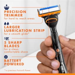 Gillette Fusion 5 FlexBall Power Razor 5 Blade Coating Micro-Vibration Technology Men's Shaver with Precision Trimmer