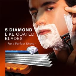 Gillette Fusion 5 FlexBall Power Razor 5 Blade Coating Micro-Vibration Technology Men's Shaver with Precision Trimmer
