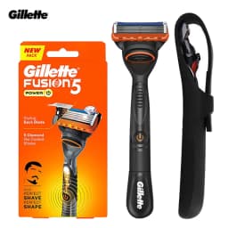 Gillette Fusion 5 FlexBall Power Razor 5 Blade Coating Micro-Vibration Technology Men's Shaver with Precision Trimmer