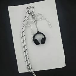 Maillard Style Mini PU Leather Bag Keychain Retro Heart Shape Pendant Bag Charm Woven Rope Hanging Piece Accessories