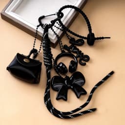 Maillard Style Mini PU Leather Bag Keychain Retro Heart Shape Pendant Bag Charm Woven Rope Hanging Piece Accessories