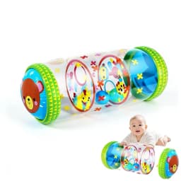 Inflatable Baby Crawling Roller Toys With Rattle Balls PVC Toddler Standing Early Educational Toys Crawling Learning Roller