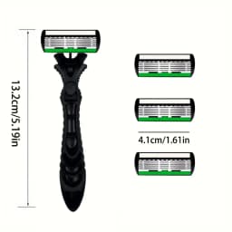 High Quality Man Safety Razor Blade 6 Layer German Stainless Steel Shaving Cartridges Compatible Mach Shaver