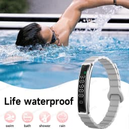 2026 New Fashion Women Smart Bracelet Sport Mode Fitness Tracker Heart Rate Health Monitoring IP68 Waterproof Smart Watch Men