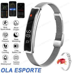 2026 New Fashion Women Smart Bracelet Sport Mode Fitness Tracker Heart Rate Health Monitoring IP68 Waterproof Smart Watch Men