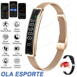 2026 New Fashion Women Smart Bracelet Sport Mode Fitness Tracker Heart Rate Health Monitoring IP68 Waterproof Smart Watch Men