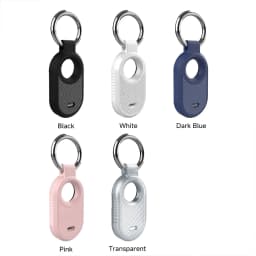 Carbon Fiber Style Case For Samsung Galaxy Smart Tag 2 Locator Anti-lost Backpack Keychain TPU Soft Silicone Protect Back Cover