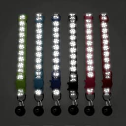 Pet Collar with Tag Holder Airtag Protective Case, Reflective Cat Collars with Bells Adjustable 8-12.5" To Fit All Domestic Cats