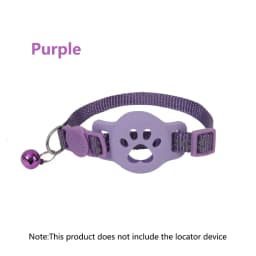Pet Collar with Tag Holder Airtag Protective Case, Reflective Cat Collars with Bells Adjustable 8-12.5" To Fit All Domestic Cats