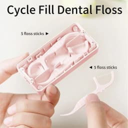 Disposable Dental Floss Picks with Portable Travel Case, 10pcs Toothpicks Sticks with Case, Oral Care Flossers for Home & Travel