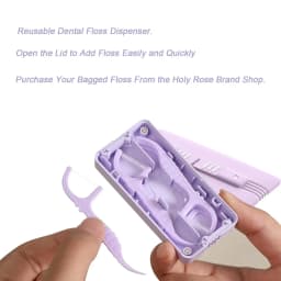 Disposable Dental Floss Picks with Portable Travel Case, 10pcs Toothpicks Sticks with Case, Oral Care Flossers for Home & Travel