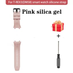 Suitable for DM58 T-REX3 Smartwatch, Silicone Strap, Stainless Steel Strap, Width 22mm, DM58 Smartwatch Wristband Connector