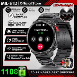 2026 New T-Rex3 Pro 1100mAh Battery Smart Watch GPS Path 5ATM Waterproof Sports Run Tracker Outdoors Compass Military Smartwatch