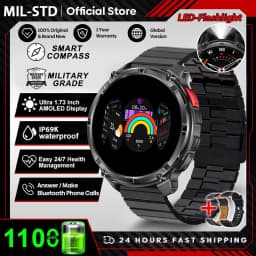 2026 New T-Rex3 Pro 1100mAh Battery Smart Watch GPS Path 5ATM Waterproof Sports Run Tracker Outdoors Compass Military Smartwatch