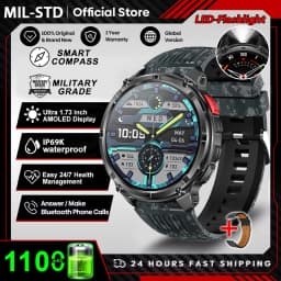2026 New T-Rex3 Pro 1100mAh Battery Smart Watch GPS Path 5ATM Waterproof Sports Run Tracker Outdoors Compass Military Smartwatch