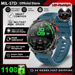 2026 New T-Rex3 Pro 1100mAh Battery Smart Watch GPS Path 5ATM Waterproof Sports Run Tracker Outdoors Compass Military Smartwatch