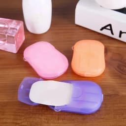 1/10/30Box Outdoor Travel Disposable Soap Tablet Box Soap Paper Portable Hand Washing Tablet Small Soap Tablet Mini Soap Sheet