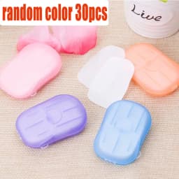 1/10/30Box Outdoor Travel Disposable Soap Tablet Box Soap Paper Portable Hand Washing Tablet Small Soap Tablet Mini Soap Sheet