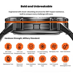 Mens Military T REX 3 Smartwatch 1.73" AMOLED Compass BT Call 1ATM Waterproof Wrist Sport Smart Watches for Man IOS Android 2026