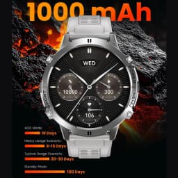 Mens Military T REX 3 Smartwatch 1.73" AMOLED Compass BT Call 1ATM Waterproof Wrist Sport Smart Watches for Man IOS Android 2026