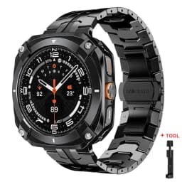 Steel Band+Case for Samsung Galaxy Watch Ultra 2025 47mm Alloy Bumper Cover for Galaxy Watch 7Ultra 47mm Luxury Men Strap Correa