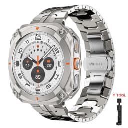 Steel Band+Case for Samsung Galaxy Watch Ultra 2025 47mm Alloy Bumper Cover for Galaxy Watch 7Ultra 47mm Luxury Men Strap Correa