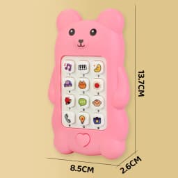 Cute Bear Baby Phone Toy Music Sound Telephone Sleeping Toys Simulation Phone with Lights Kids Early Educational Toy Kids Gifts