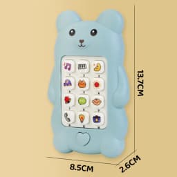 Cute Bear Baby Phone Toy Music Sound Telephone Sleeping Toys Simulation Phone with Lights Kids Early Educational Toy Kids Gifts