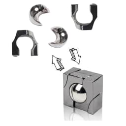 Difficult Metal Brain Teaser Puzzles for Adults Kids Magic Baffling IQ Logic Test Disentanglement Game Fun Challenge
