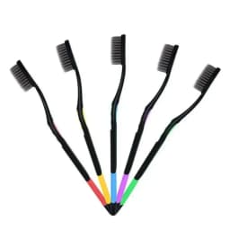 10pcs Charcoal Infused Soft Bristle Toothbrush for Deep Oral Cleaningand Gum Care -Ldeal for Daily Use by Adults at Home