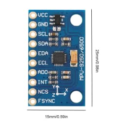 GY-9250 MPU9250 9-axis/9-axis Attitude Sensor Board Module IIC/SPI Gyro+Accelerator+Magnetometer Measurement Sensor Module 3-5V