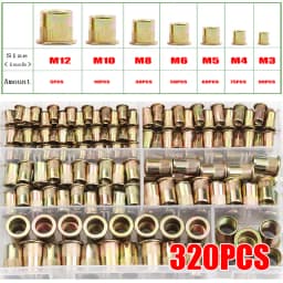 M3-M12 Multi-Purpose Household Rivet Gun with Different Specifications of Rivets, Industrial Grade Carbon Steel Manual Rivet Too