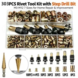 M3-M12 Multi-Purpose Household Rivet Gun with Different Specifications of Rivets, Industrial Grade Carbon Steel Manual Rivet Too