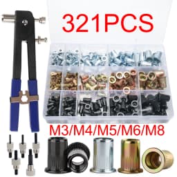 M3-M12 Multi-Purpose Household Rivet Gun with Different Specifications of Rivets, Industrial Grade Carbon Steel Manual Rivet Too