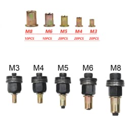 M3-M12 Multi-Purpose Household Rivet Gun with Different Specifications of Rivets, Industrial Grade Carbon Steel Manual Rivet Too
