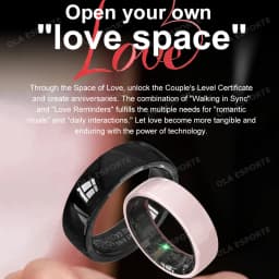 2026 New Hot Couple Smart Ring with Charging Case Heart Rate Sleep Health Monitor Pedometer Fashion Ceramic Ring For Android IOS