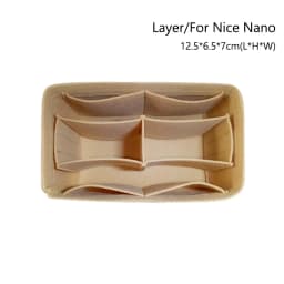 Durable Felt Handbag Insert Bag Bag Support Organization Purse Liner Portable Storage Bag Organiser for For LV Nice Nano/Mini/BB