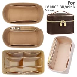 Durable Felt Handbag Insert Bag Bag Support Organization Purse Liner Portable Storage Bag Organiser for For LV Nice Nano/Mini/BB