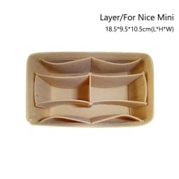 Durable Felt Handbag Insert Bag Bag Support Organization Purse Liner Portable Storage Bag Organiser for For LV Nice Nano/Mini/BB